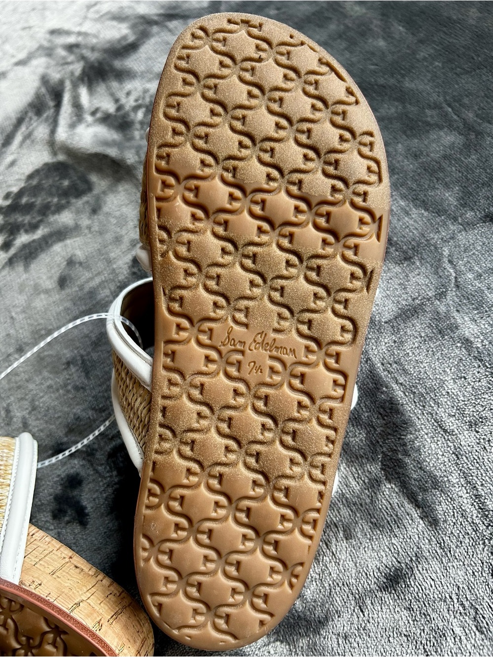 Sam Edelman Rowan Slide Sandals Natural and White - Picture 7 of 11